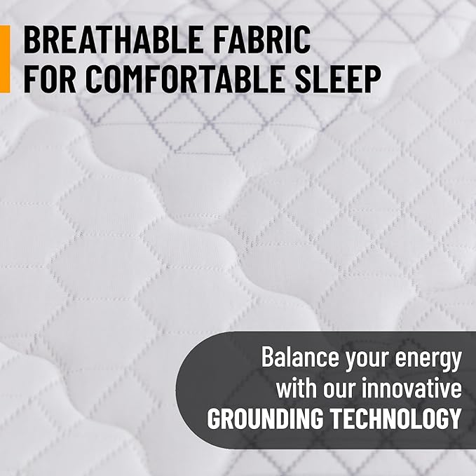 Ottomanson 9" Hybrid Twin Mattress - Rock Hard Feel - Made in USA - Individually Pocketed Coils & CertiPUR-US Foam - Fiberglass-Free - Bed in a Box