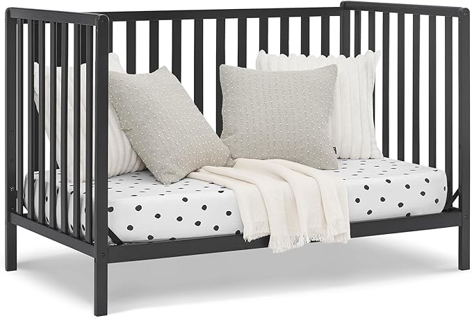 Delta Children Heartland 4-in-1 Convertible Crib, Black