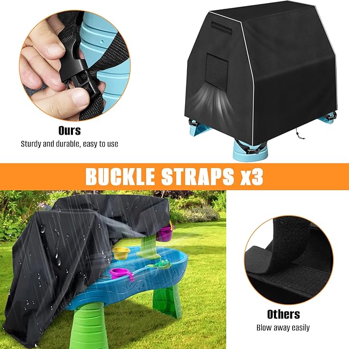 Kovshuiwe Kids Water Table Cover Fit Step2 Rain Showers Splash Pond Water Table, 420D Waterproof Dust Proof Anti-UV Outdoor Toys Cover