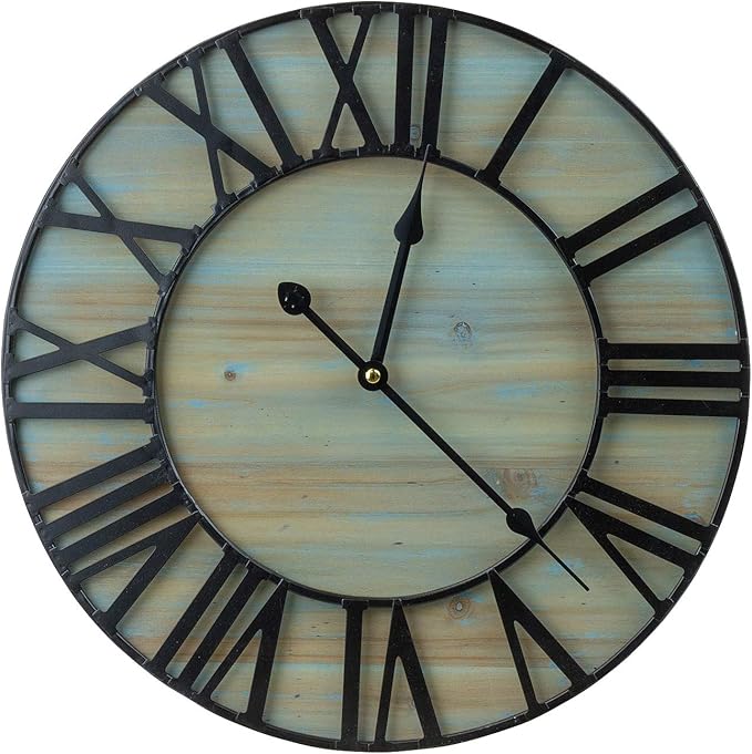 Sorbus 16-Inch Large Wall Clock - Centurian Roman Numeral Style - Modern Home Decor - Metal Wood Decorative Analog Clock