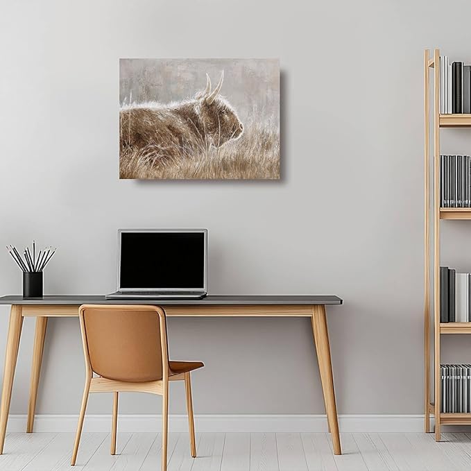 VAYIMDH Brown Wall Pictures Vintage Wall Print Animal Wall Hangings Decor 12"x16" Wall Art for Bathroom Decor Artwork for Bedroom