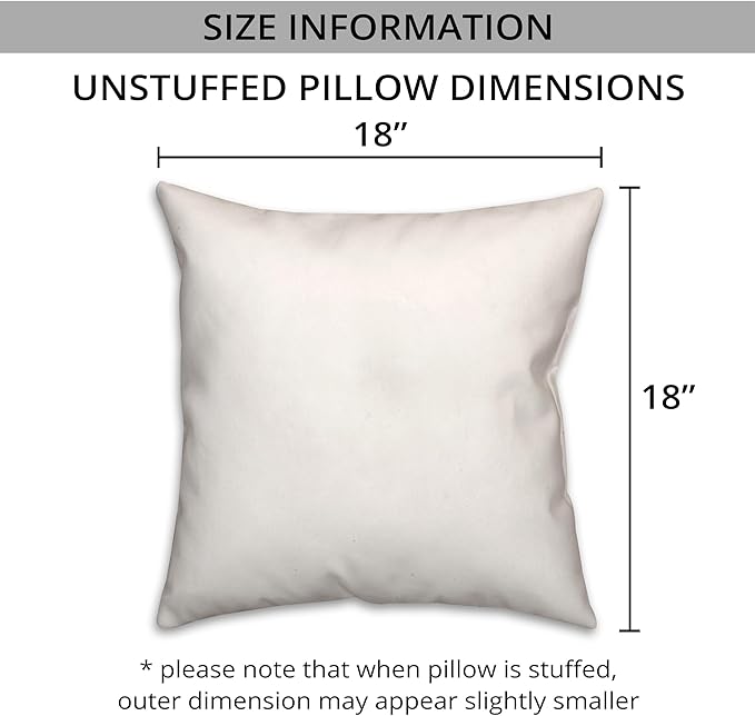 Sea Sentiments Indoor/Outdoor Pillow | Decorative Pillows for Living Room Couch Bed Sofa Patio, Fluffy Soft Cushion | Water Resistant Blue, 18x18