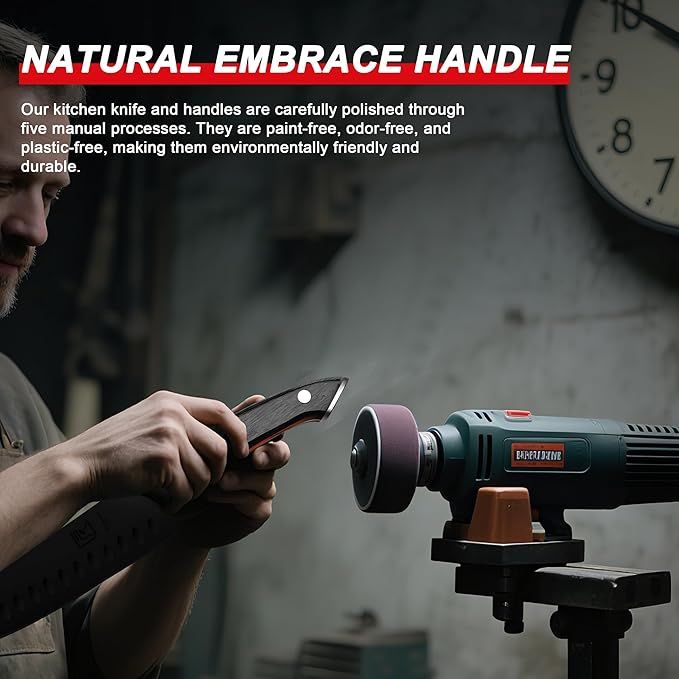 Santoku Chef Knife, 7 Inch Kitchen Knife, Ergonomic Non Slip Thumb Grip,Ultra Sharp Cutting Knife, Forged From Japanese Steel, Professional Cooking Knife For Cutting Meat And Vegetables.