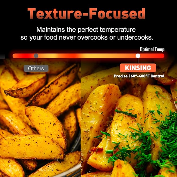 Air Fryer 8 in 1, XL 8.5 QT Large Airfryer with View Windows,MAX 450℉ for Crispy, 85% Less Oil, Fast Roast, Preheat, Shake, Bake, Non-Stick Basket for Easy Clean, With Professional Recipes