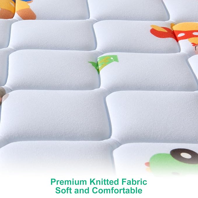 Premium Crib & Toddler Mattress, 100% Knitted Fabric, Premium Fleece Surface-Hypoallergenic, Soft Breathable, 5" Thick-Firm and Optimal Support, Non-Toxic Crib Mattress