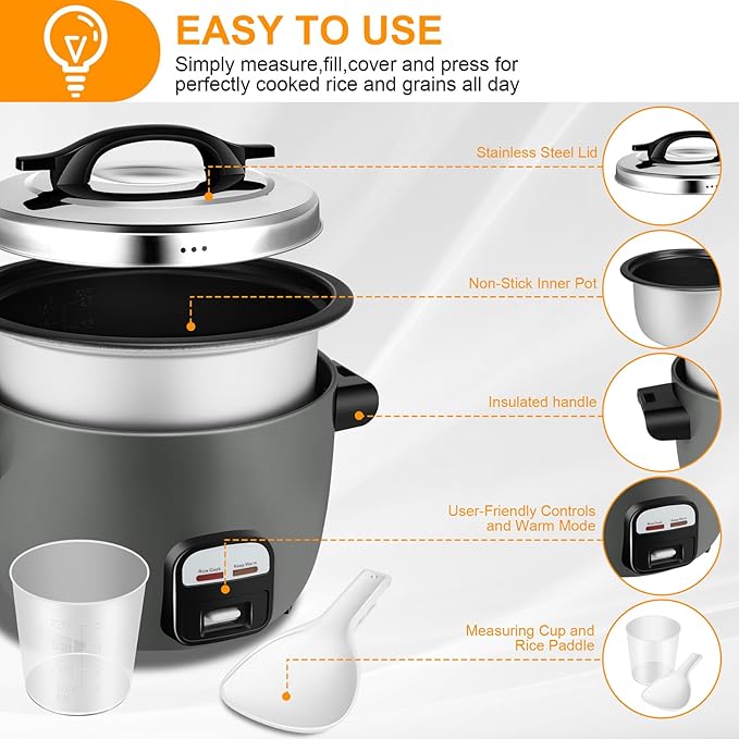 40 Cups Commercial Rice Cooker/Warmer (40-Cup)