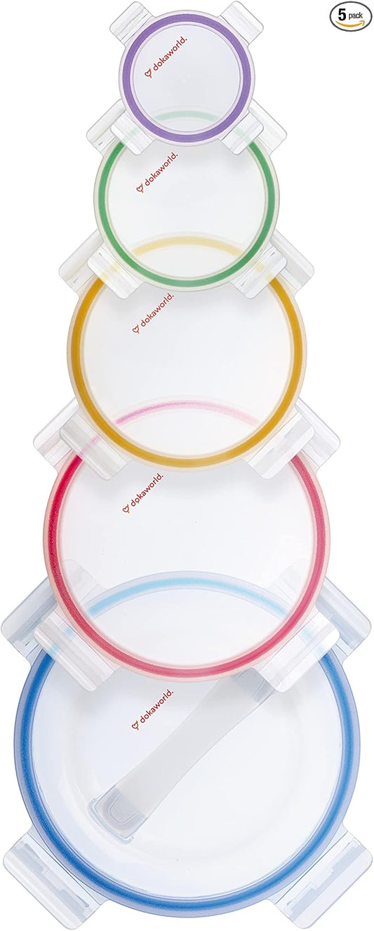 Glass Mixing Bowls Lids - (Bowls Not Included) Lids are compatible with all Glass Mixing Bowls Set