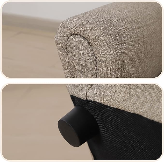 Getifun Kids Sofa Chair with Ottoman/PVC Leather Toddler Couch with Plastic Legs/Upholstered Children Armchair for Kids Under 4 Years Old/Single Seat with Stool (Single)