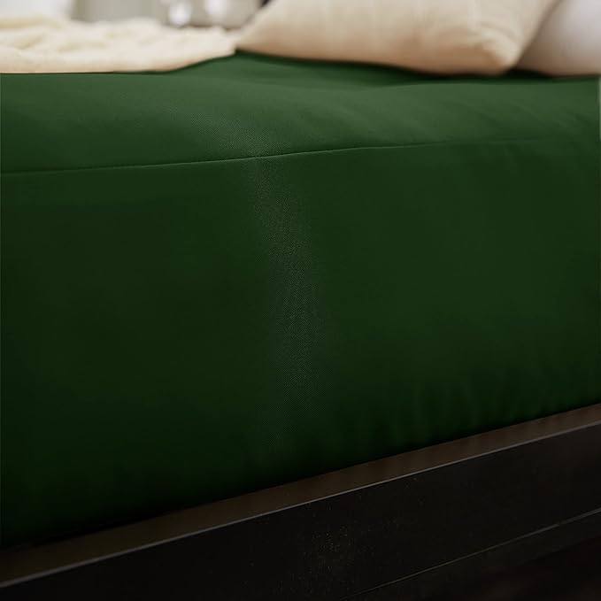 Mozaic Full Size 8-Inch Cotton Twill Gel Dual Memory Foam Futon Mattress, Hunter Green