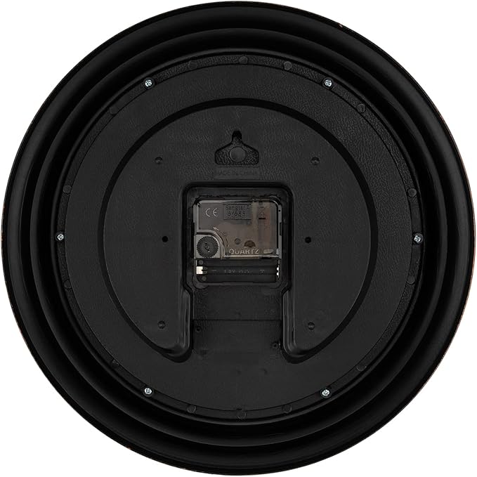 Foxtop Vintage Copper Wall Clock 12 Inch Silent Non Ticking Battery Operated Quartz Round Retro Wall Clock Decorative for Kitchen Bedroom Living Room Office Classroom