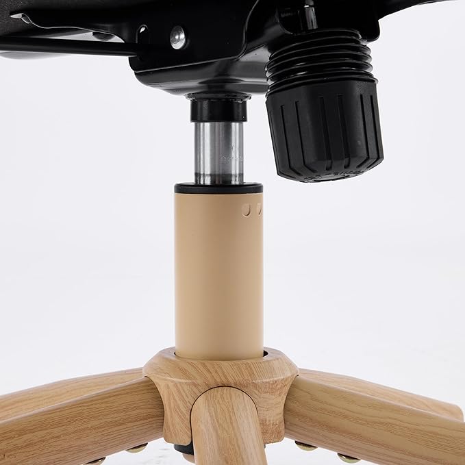 VINGLI Comfy Linen Office Desk Chair With Wheels &Detachable Cushions& Wood-like Armrests,Swivel Small Computer Task Chair,Adjustable for Girl Makeup Vanity,Teen/Kids Study,Nail Tech,Sewing,Light Grey