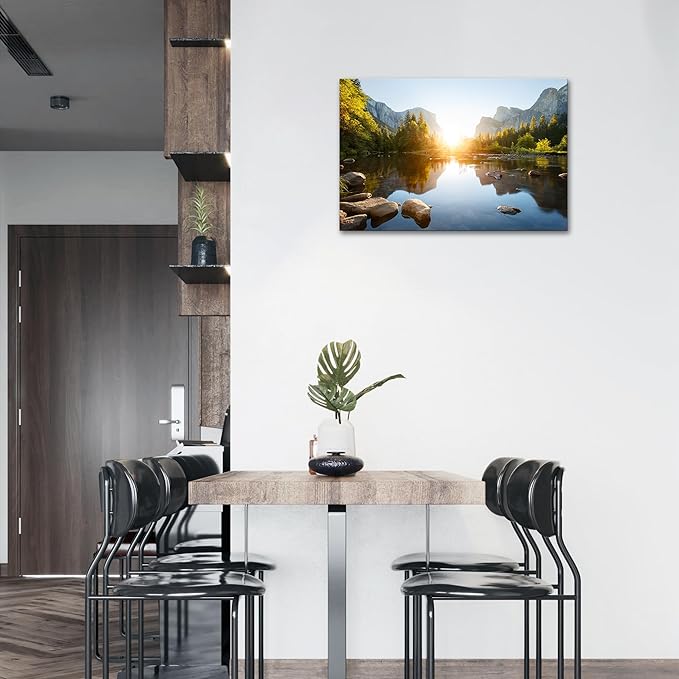 SKASNFAI National Park Canvas Wall Art Mountain Nature Landscape Painting Artwork Framed Home Decor for Living Room Bedroom (20x30 inch)