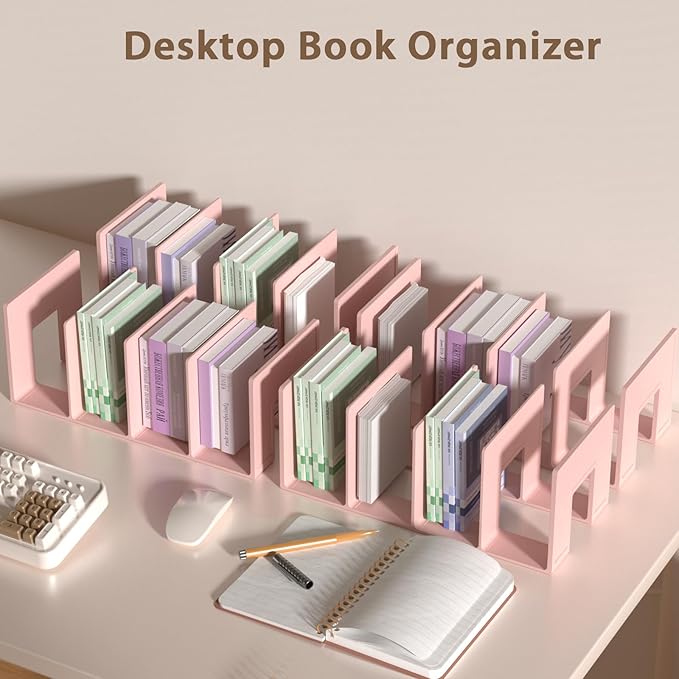 Kids Shoe Rack - 4 Pack Shoe Organizer for Toddlers & Children, Space-Saving Nursery Shoe Storage Shelf, Small Baby Shoes Display Rack for Closet/Entryway, for Desk File Book Organizer(Pink)