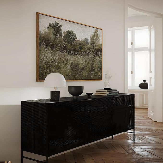 InSimSea Framed Canvas Wall Art, Countryside Field Modern Farmhouse Decor, Canvas Wall Art for Bedroom, French Country Decor, 24"x36"