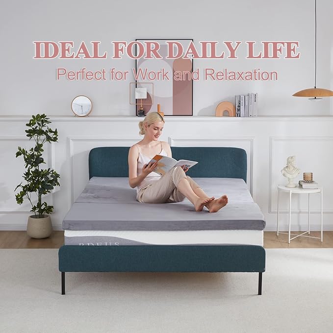 SINWEEK Tri Folding Mattress with Storage Bag - Foldable Mattress Foam Topper Floor Cot, Guest Bed with Machine Washable Cover and Waterproof Lining, CertiPUR-US Certified 52 x 73 x 3Inch