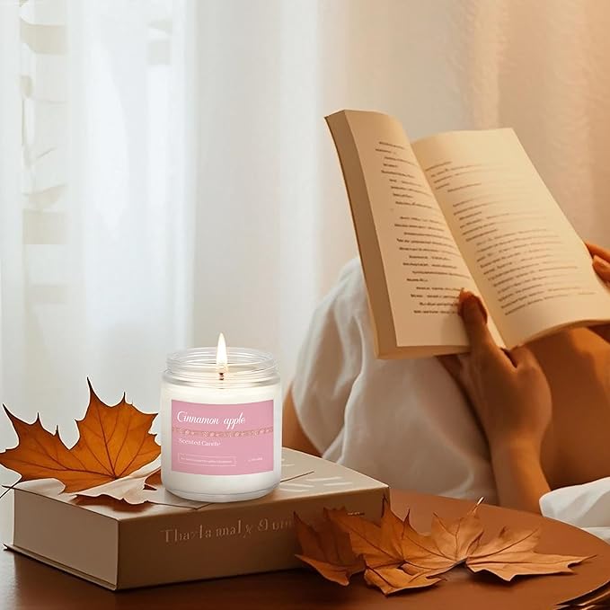 6 Pack Candles for Home Scented, Candle Gift Set for Women Men,Fall Scented Candle Natural Soy Candles for Autumn Home Deco, Pumpkin Candle, Relaxing, SPA, Holiday Gift