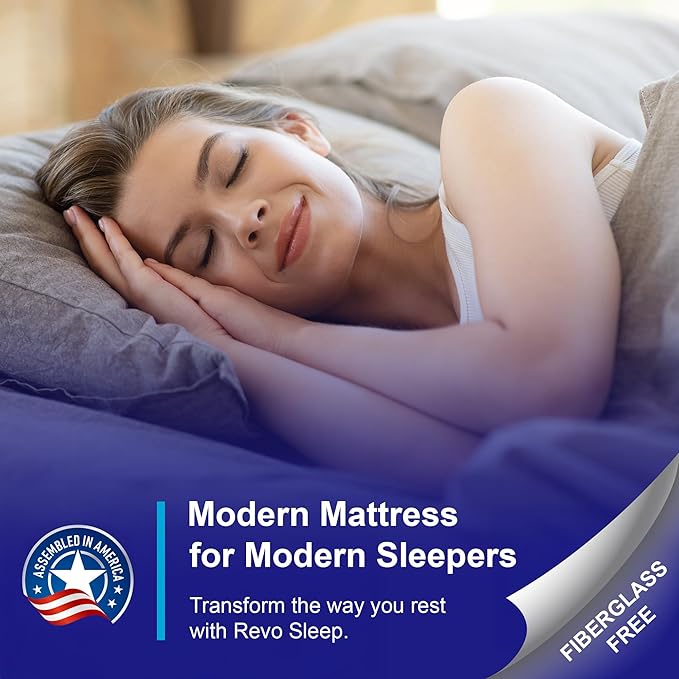 REVO Sleep Gel Memory Foam Mattress, 14-Inch Queen – Cooling Mattress with Contouring Gel Foam, Pressure Relief & Balanced Support – Soft, Breathable Comfort for Deep Sleep