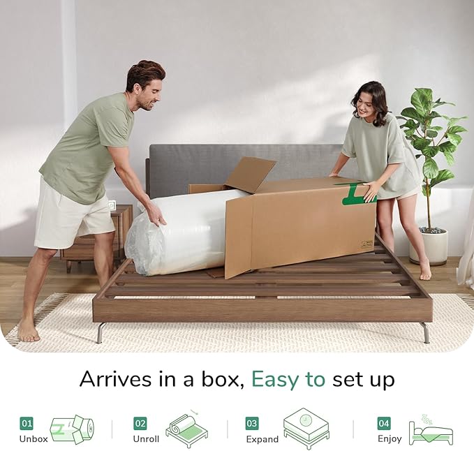 Novilla Twin Size Mattress, 8 Inch Memory Foam Mattress Twin for Pressure Relief & Comfort Sleep, Removable Washable Cover, CertiPUR-US Certified Twin Mattresses in a Box, Medium Firm