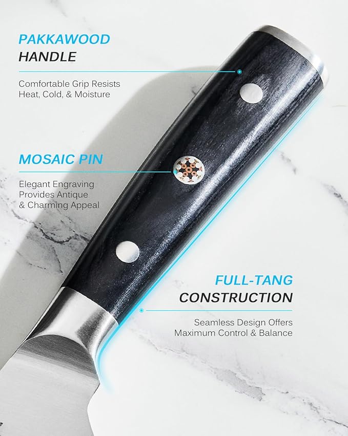 KYOKU 6.5" Boning Knife for Meat Cutting, Samurai Series Filet Knife with Pakkawood Handle, Japanese High Carbon Steel, Full Tang Kitchen Knife for Lamb Chop Pork Shoulder with Sheath and Case