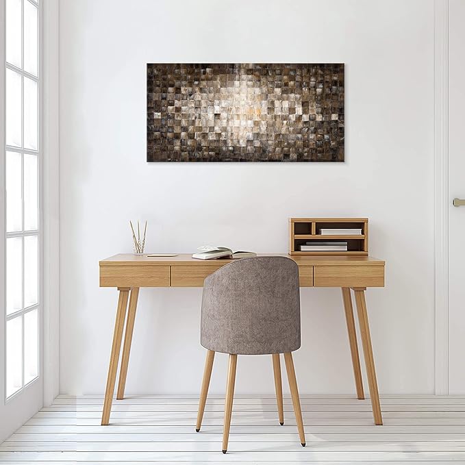 Inpraradiso Abstract Canvas Wall Art Picture : Large Bedroom Living Room Hand Painted Textured Painting Modern Square Artwork Kitchen Horizontal Contemporary Print for Home Office Decor