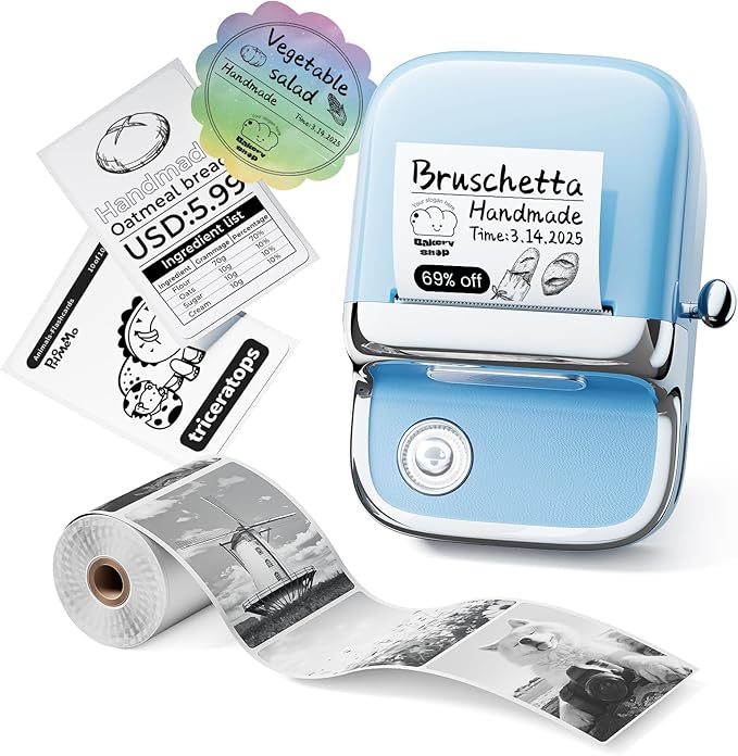 Phomemo Label Maker, M150 2 Inch Mini Label Maker Machine with Tape, Bluetooth Thermal Sticker Printer for Home, Office, School and Small Business, Comaptible with Phone & PC