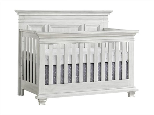 Oxford Baby Weston 4-in-1 Convertible Crib, Vintage White, GreenGuard Gold Certified
