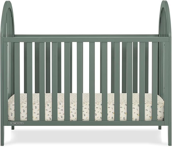 Delta Children Milano 4-in-1 Convertible Crib - Greenguard Gold Certified, Grassy Glen