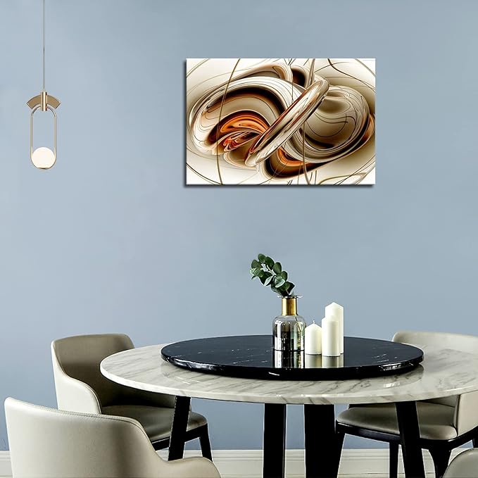 First Wall Art - Abstract Orange White Lines Wall Art Painting The Picture Print On Canvas Abstract Pictures for Home Decor Decoration Gift