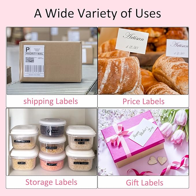 Thermal Shipping Label Printer 4x6 Label Print,Bluetooth Thermal Label Printer,Circle Sticker Printer,Sticker Printer for Small Business,Widely Used for Amazon, Ebay (Pink)