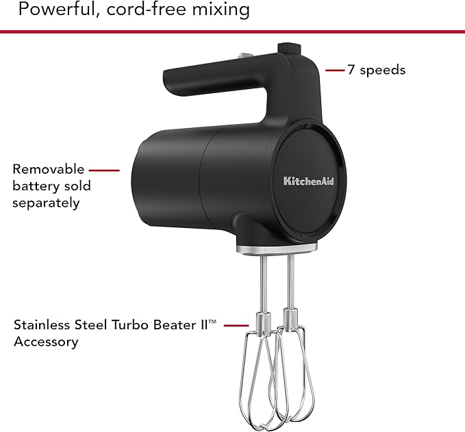 KitchenAid Go™ Cordless Hand Mixer - battery sold separately, KHMR700