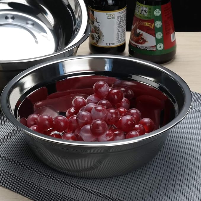 Begale 4-Pack Stainless Steel Mixing Bowls, Metal Prep Bowls