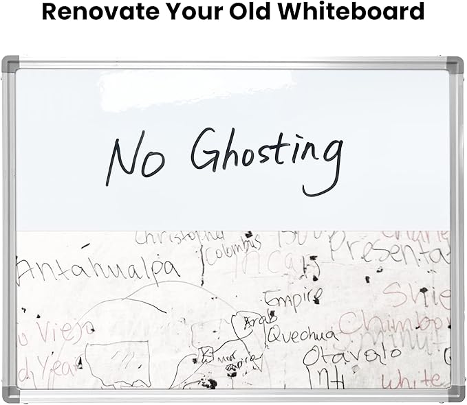 T&W SAME FILM White Board Dry Erase-Whiteboard Wall Sticker Roll 17.3''X78.7''-Self Adhesive Dry Erase Paper for Desk/Glass/Fridge/Office/Door/Classroom/Kids/Adults-3 Markers-White