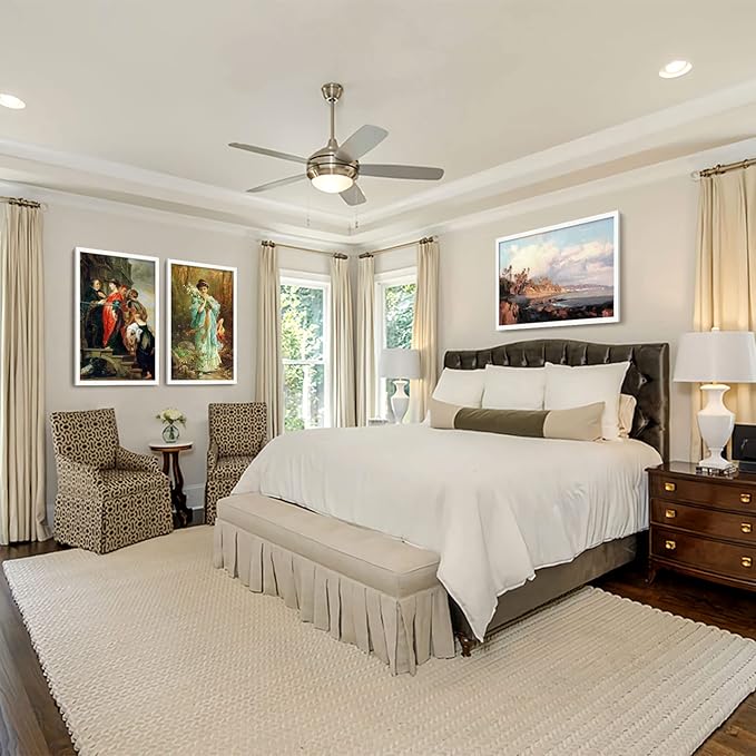 VCK 24x36 Poster Frame Set of 4 - White, Gallery-Quality Wood Picture Frames, 1.1-Inch Wide Border, Polished Plexiglass, Vertical or Horizontal Wall Display for Photo/Art/Prints, White