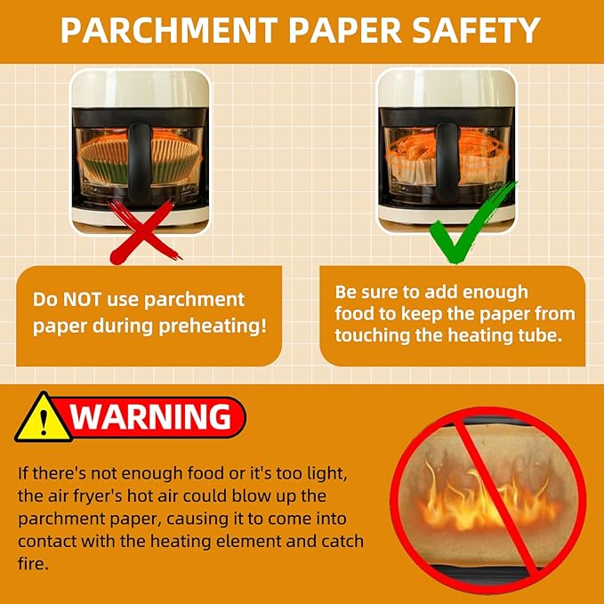 Air Fryer Paper Liners for Dual Zone Airfryer, 200pcs 8.1x5.5 inch Rectangle Disposable Inserts for Ninja Foodi DZ201 DZ401 DZ550 other 8-10 qt 2-Basket Air Fryers, Food Grade BPA Free