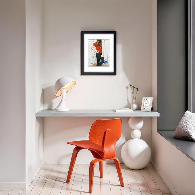 RPJC 11x14 Picture Frames Made of Solid Wood and High Definition Glass Display Pictures 8x10 with Mat or 11x14 Without Mat for Wall Mounting Photo Frame Brown