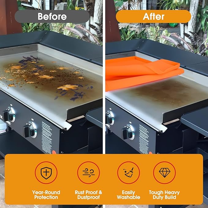 36'' Griddle Mat for Blackstone Griddle Cover, Silicone Grill Protective Cover Mat, Heavy Duty Reusable Food Grade Grill Cover Suitable for Outdoor Barbecue Griddle, BBQ Tools Accessories