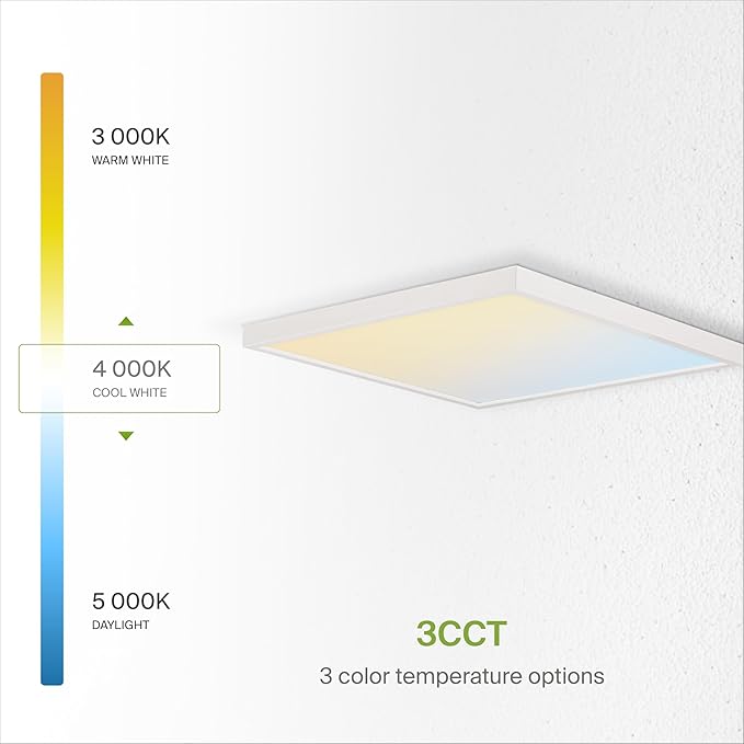 ASD LED 12" Square Flush Mount Ceiling Light Fixture, Low Profile Surface Lighting | 5CCT, Dimmable, Ultra-Thin, ETL Listed | 24W 1700LM 2700-6000K 120V | Kitchen, Hallway Lamp | White, 4 Pack