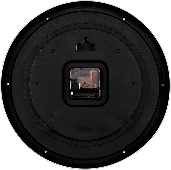 Foxtop 2 Pack Black Wall Clock, 12 Inch Silent Non Ticking Quartz Battery Operated Round Analog Wall Clock for Classroom School Office Living Room Bedroom Home