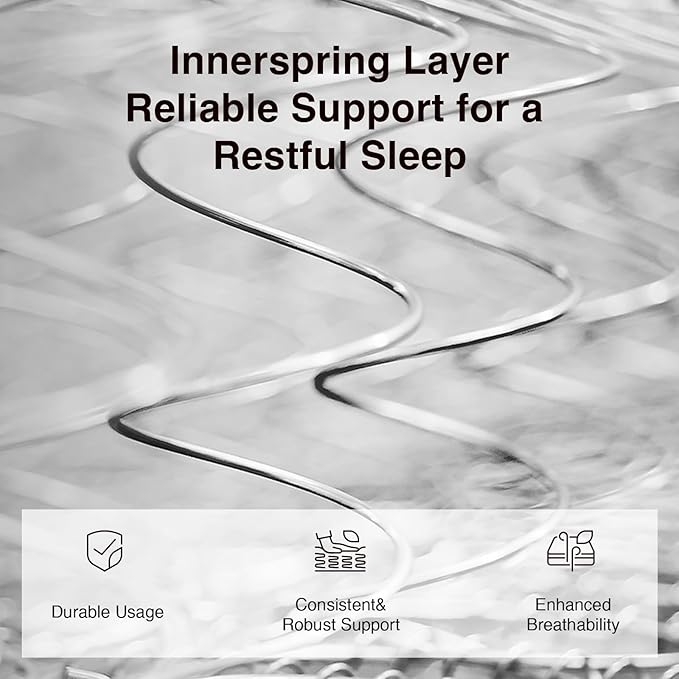 Novilla 6 Inch Twin Mattress, Hybrid Mattress Twin in a Box with Bonnell Spring & Gel Memory Foam for Pain Relief & Spine Support & Cooling Night Sleep, CertiPUR-US Certified Mattresses for Kids