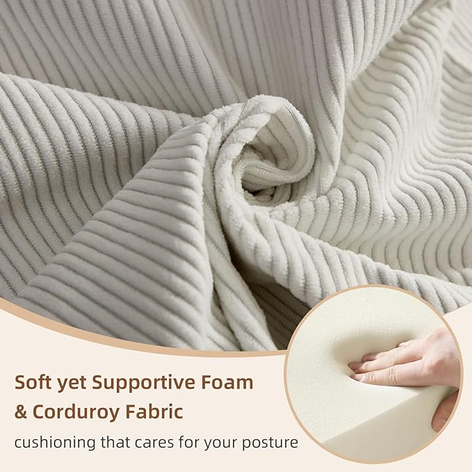 Rovibek 118" 5-in-1 Memory Foam Boneless Sectional Couch, Modular Convertible Sleeper Sofa Bed, Full Size No Assembly Required DIY Combination, Oversized Lazy Sofa with Fixed Frame Beige