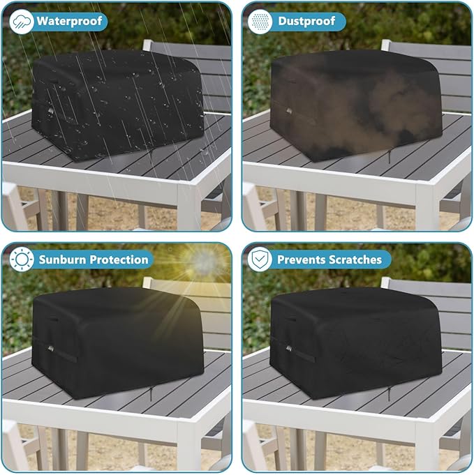 Kingling Pizza Oven Cover for Blackstone 6964 6961 6960 Portable Pizza Oven, 32 inch Waterproof & Dustproof Pizza Oven Outdoor Grill Cover (Cover Only) - Black