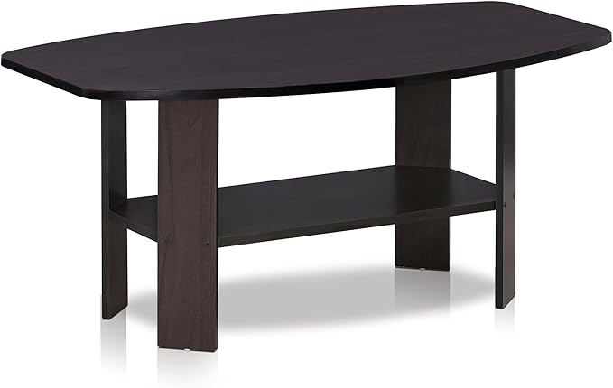 Furinno Simple Design Coffee Table, Dark Walnut