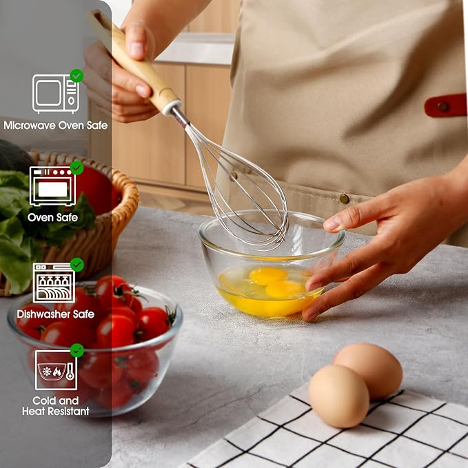 NUTRIUPS Glass Bowls Set Cereal Bowl Glass Salad Bowls Small Bowl for Kitchen (13oz-set of 6)