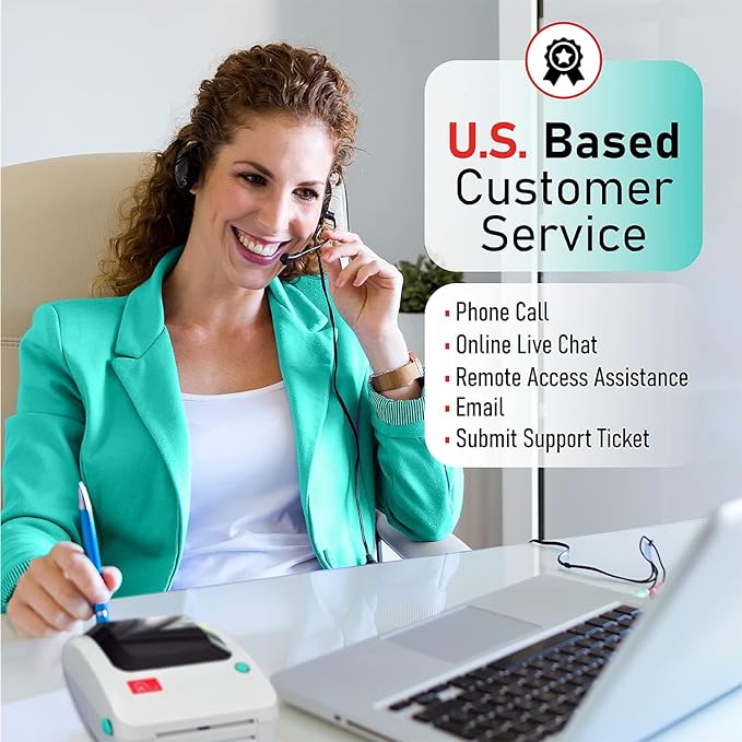 2054A Shipping Label Printer for Windows Mac Chromebook Android, Supports Amazon Ebay Paypal Etsy Shopify ShipStation Stamps UPS USPS FedEx DHL, Roll & Fanfold 4x6 Direct Thermal Label