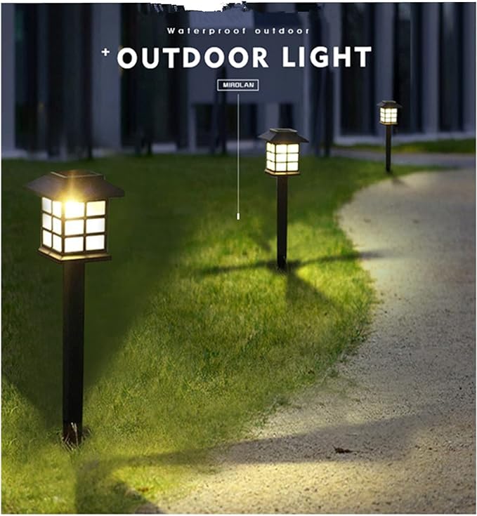 Outdoor Solar Pathway Lights Waterproof 2-Packs Outside LED Decorative Lights Landscape Lighting for Yard Patio Driveway Garden (Warm)