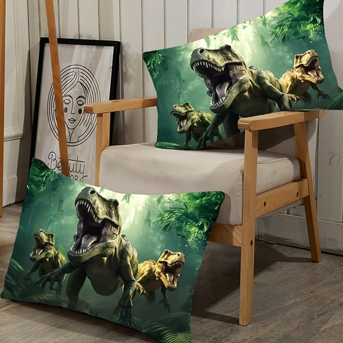 Dino Bedding Set Queen Size for Boys Dino Comforter for Kids 3 Pieces Dinosaur Comforter Set for Home Decor