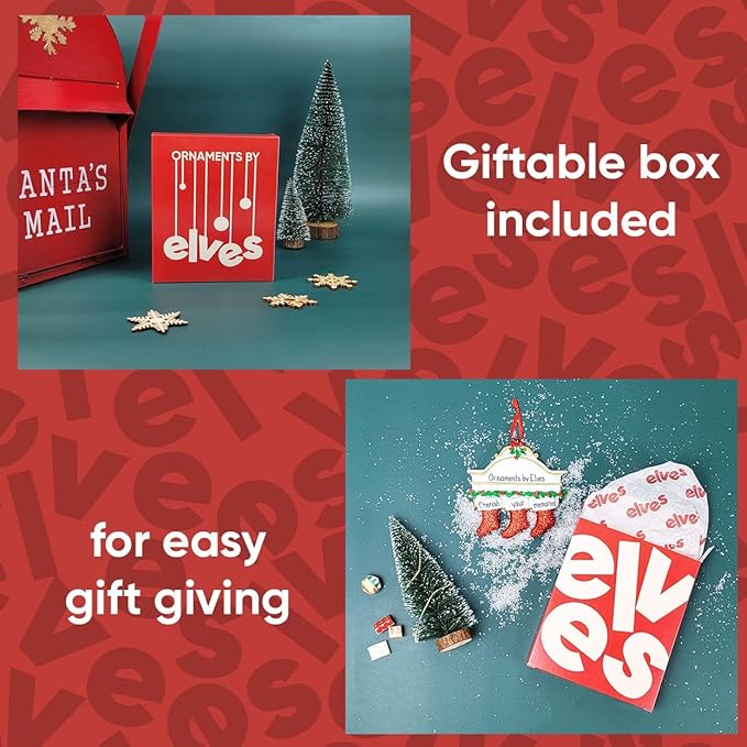 Ornaments by Elves - Personalized Cycling Girl Christmas Ornaments Customized Bicycle Ornament Girl Bicyclist Ornament for Cyclist and Christmas Decorations in Giftable Packaging