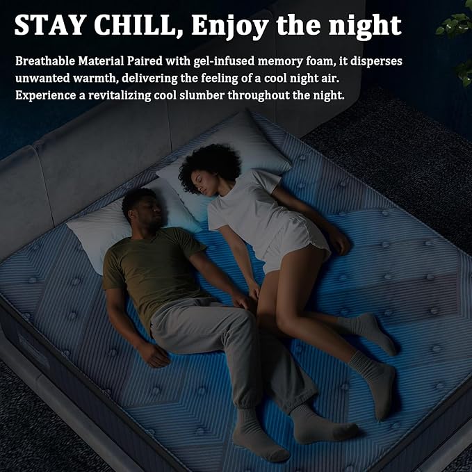 12 Inch Twin Size Mattress in a Box, Medium Firm Hybrid with Lumbar Foam and Zoned Pocket Springs for Pressure Relief and Edge Support