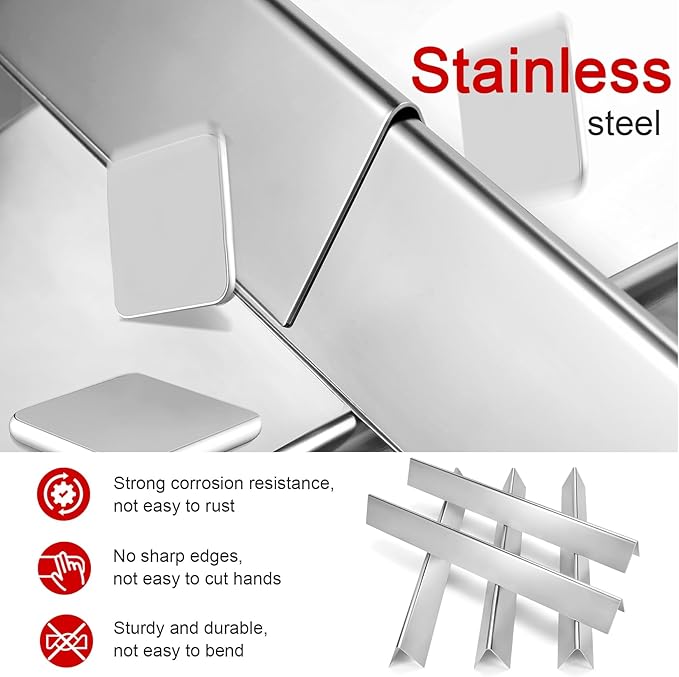 GGC 21" Flavorizer Bars Replacement for Weber 7534 Spirit 200 Series E200 E210 S210 S210 with Side-Controls, Fit for Weber Spirit 500, Genesis Silver A, 5 PCS Stainless Steel Flavor Bars