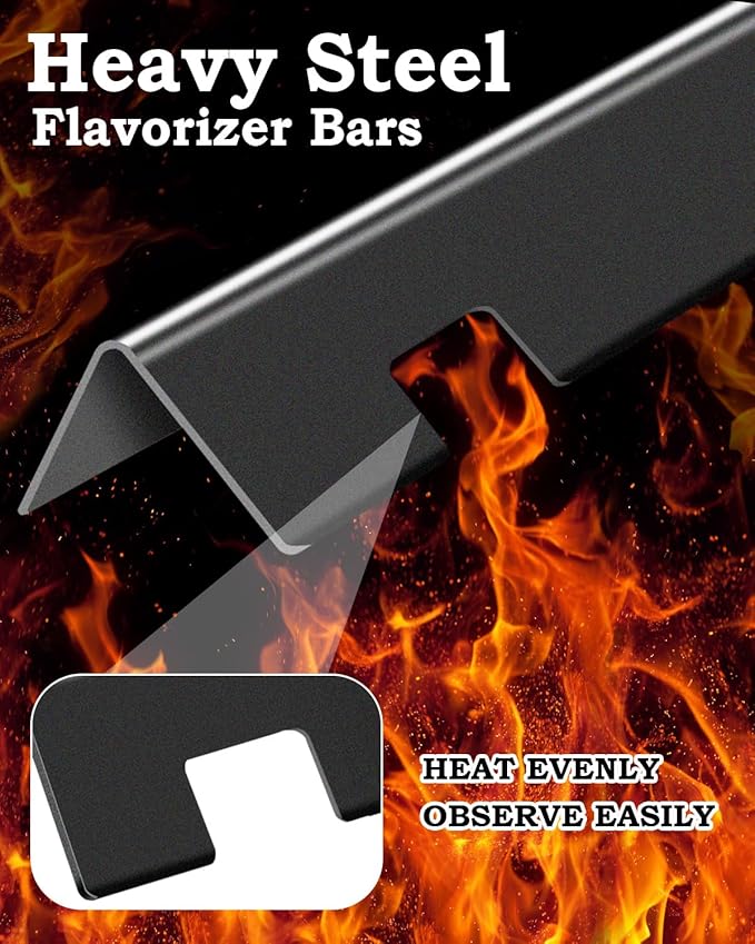 Flavorizer Bars 15.3" for Weber Spirit & Spirit 2 GS4 Grill Parts Spirit 200 E220 S220 S210 E210 Parts with Front Control, 3 Pcs Flavor Shields Grill Replacement Parts for Weber 7635 69899